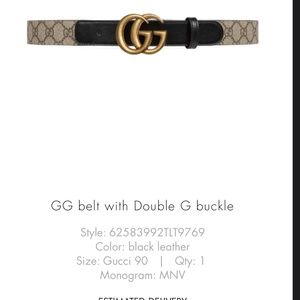 GG belt with Double G buckle
